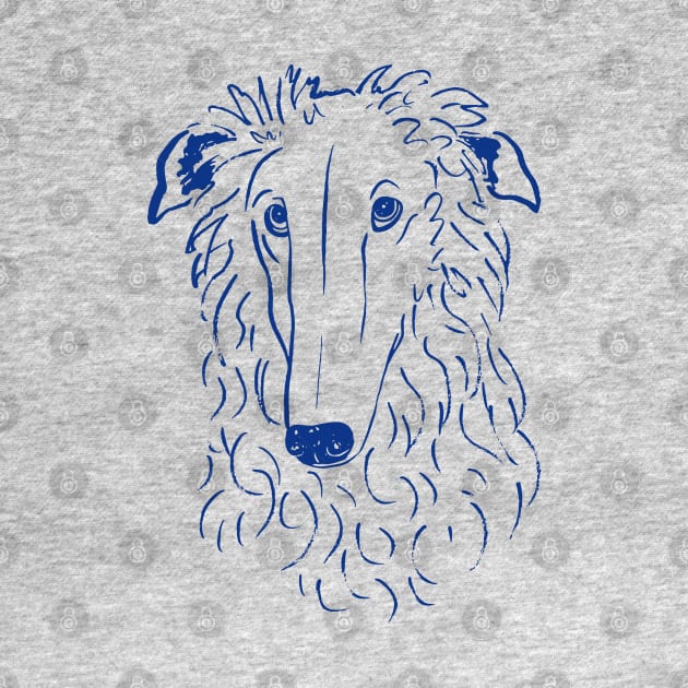 Borzoi (Beige and Blue) by illucalliart